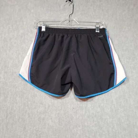 Nike Shorts Womens Medium Black Running Swoosh Logo Athletic Dri Fit Drawstring - Picture 11 of 12